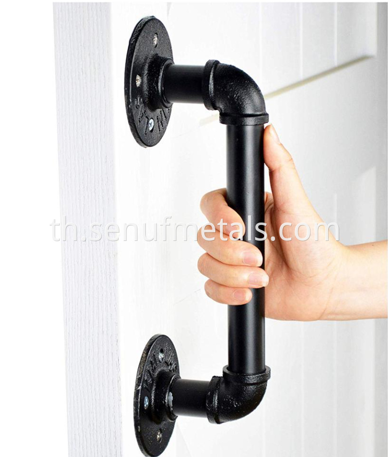 12 Smooth Black Pipe Handle Pull (1)